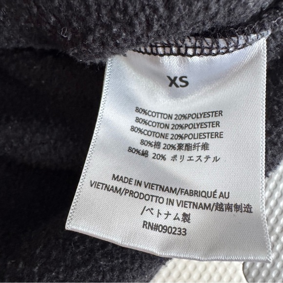 Fear of God Essentials black rubber patch oversized hoodie cotton sweatshirt - Picture 5 of 6